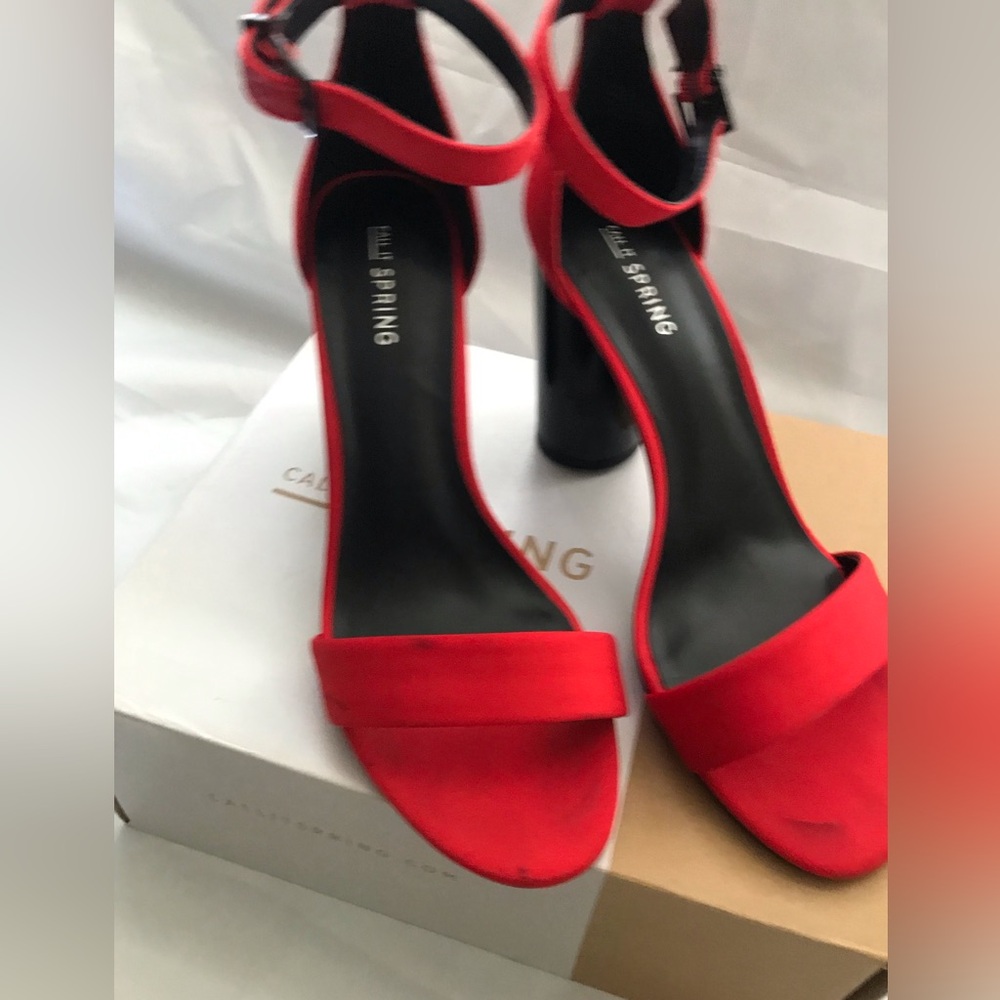 Call It Spring, Red, Microfibre, Open Toe, Round … - image 2